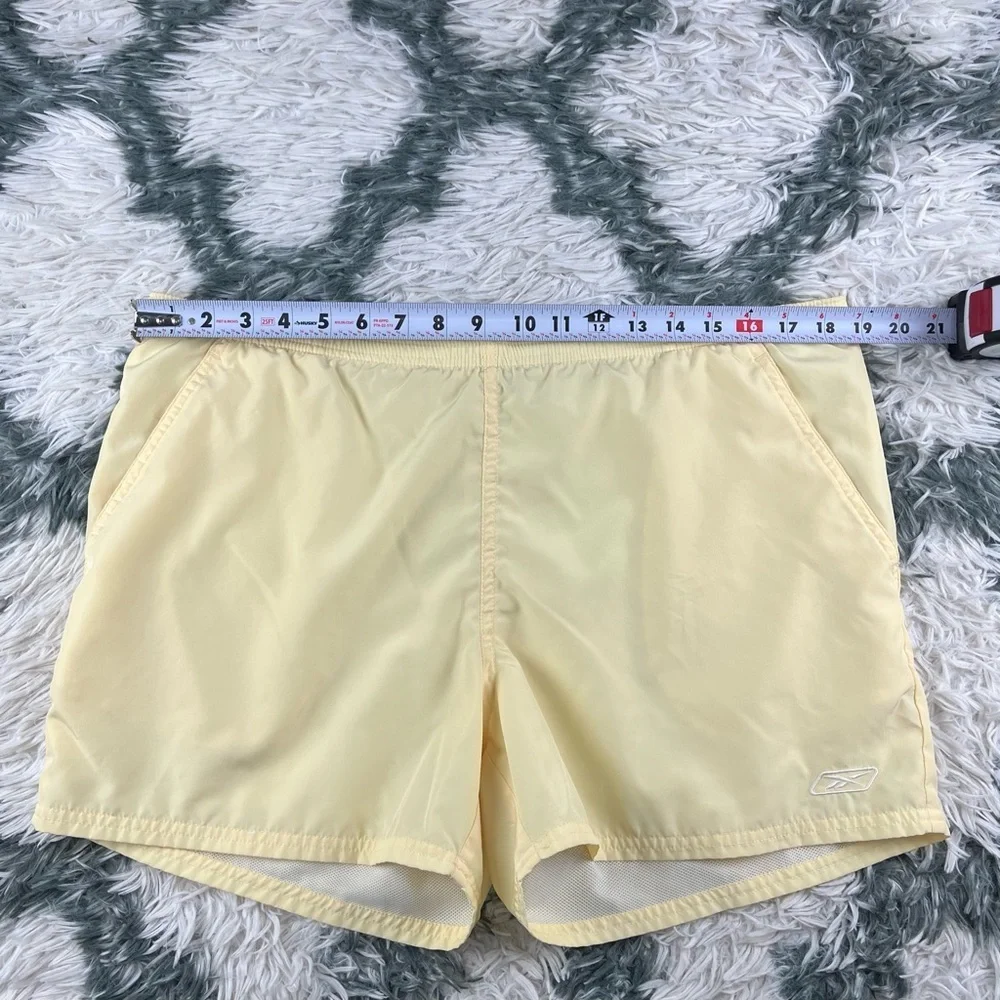 Vintage Reebok Men's Yellow Swim Trunks Size Large